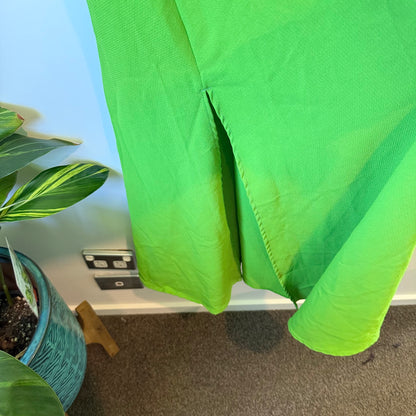 Mon Cherie Green Dress – Elegant Style with Back Tie Detail - Size M