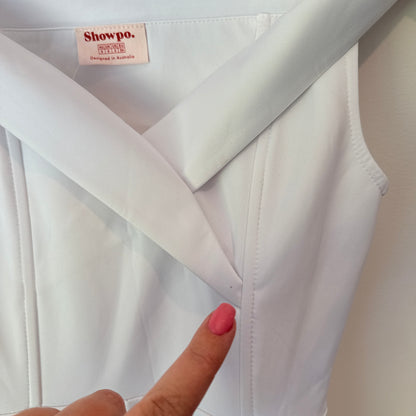 Showpo One For The Money Dress White Size 6