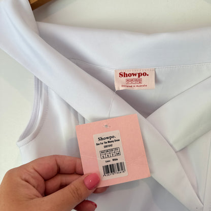 Showpo One For The Money Dress White Size 6