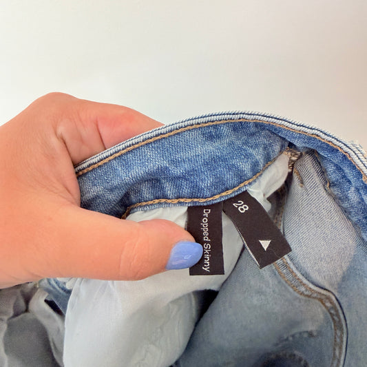A Brand Dropped Skinny Size 28 Light-Wash Jeans