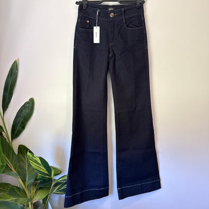 Found Denim Agatha Wide Leg Jeans Dark Wash Size 25