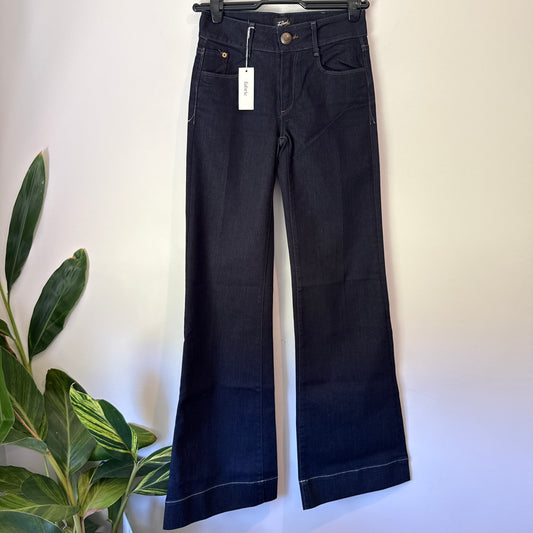 Found Denim Agatha Wide Leg Jeans Dark Wash Size 25