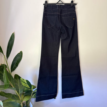 Found Denim Agatha Wide Leg Jeans Dark Wash Size 25