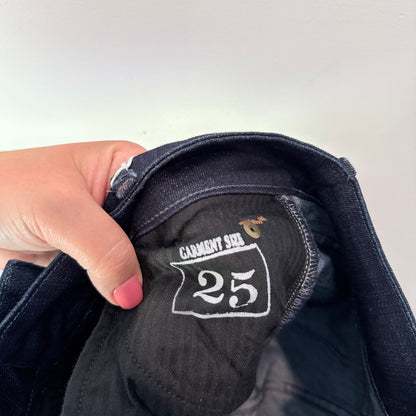 Found Denim Agatha Wide Leg Jeans Dark Wash Size 25