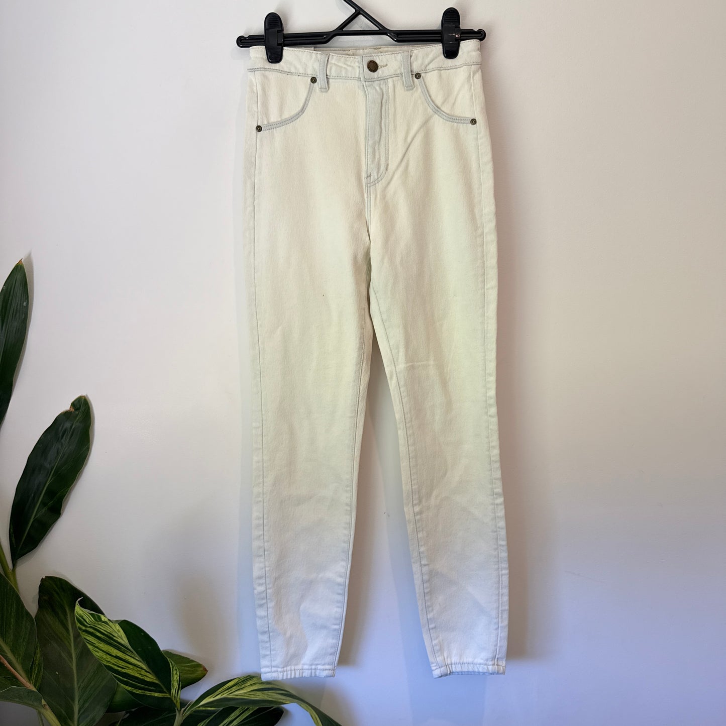 Rolla's Eastcoast Ankle Jeans High Rise Super Skinny Cream Size 25R