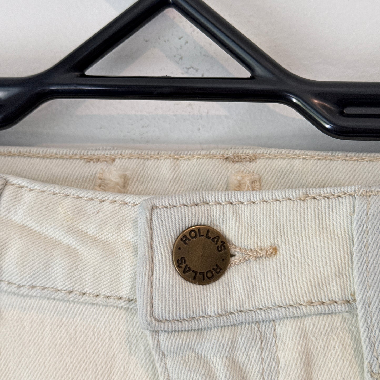 Rolla's Eastcoast Ankle Jeans High Rise Super Skinny Cream Size 25R