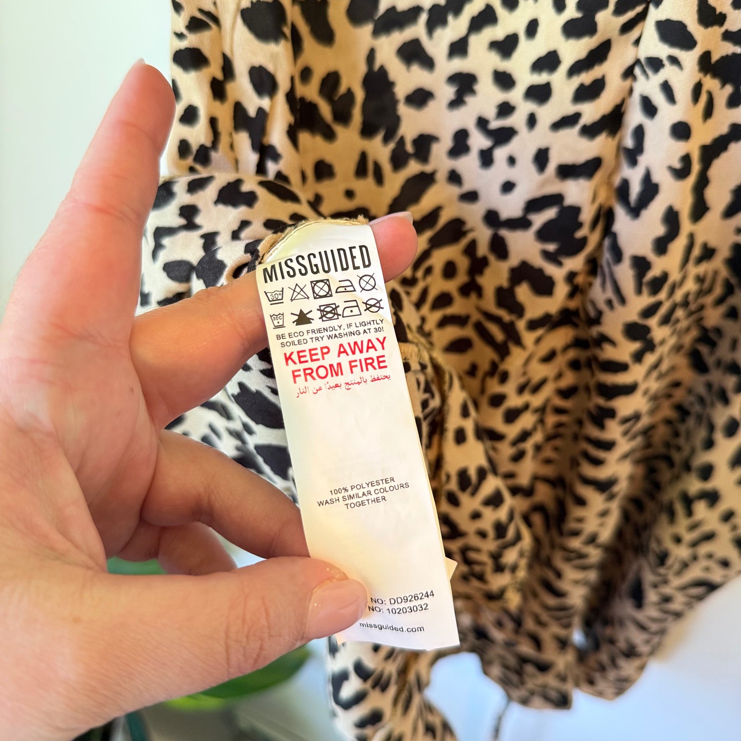 Missguided Cheetah Ruched Bottom Dress in Size 32