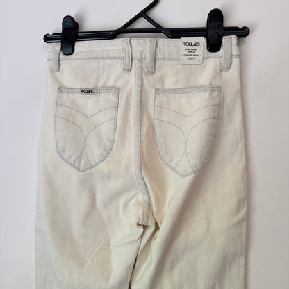 Rolla's Eastcoast Ankle Jeans High Rise Super Skinny Cream Size 25R