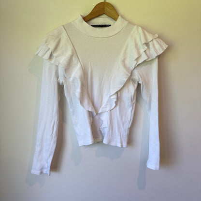 Veronica Beard White Size L Cotton Top