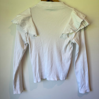 Veronica Beard White Size L Cotton Top