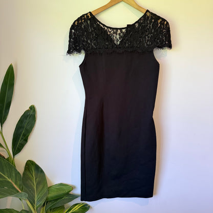 Alannah Hill Black Lace Bodycon Dress – Elegant Fit, Size 8