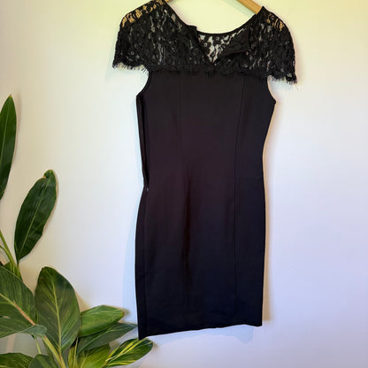Alannah Hill Black Lace Bodycon Dress – Elegant Fit, Size 8