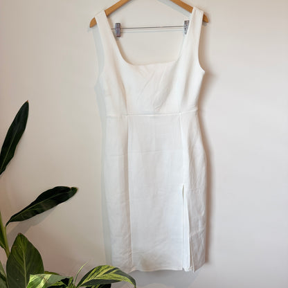 Showpo Size 16 Square Neck Split Midi Dress