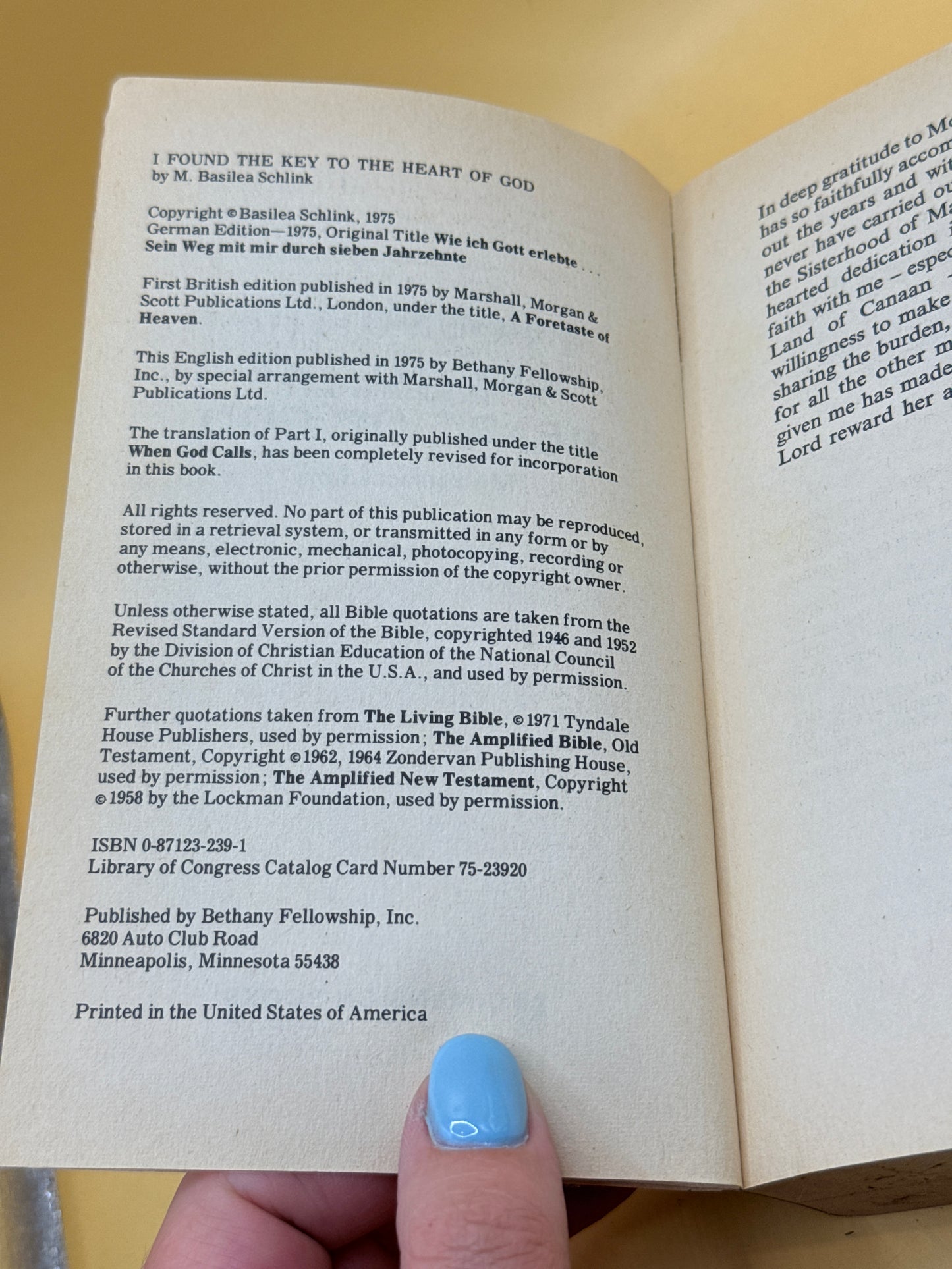 I Found The Key To The Heart Of God by Basilea Schlink