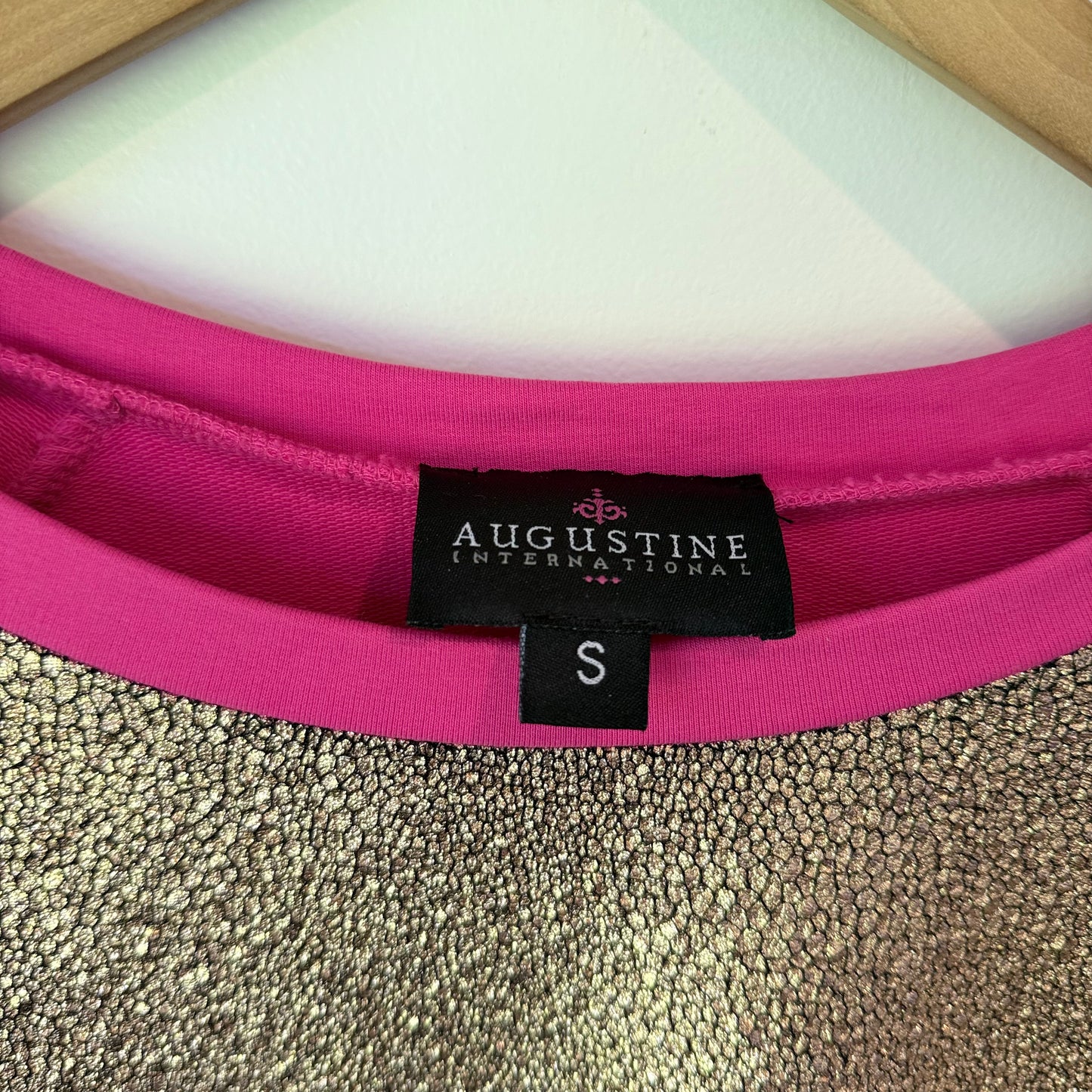 Augustine Size S Pink & Gold Sweater Top
