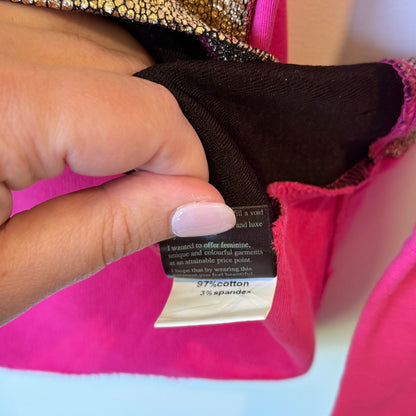 Augustine Size S Pink & Gold Sweater Top