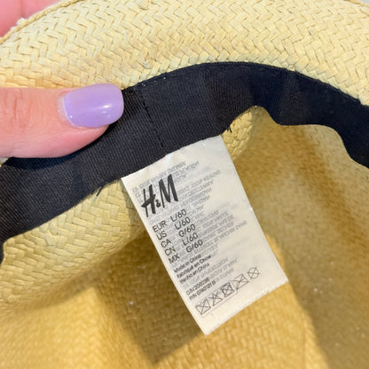 H & M Size L/60 Straw Fedora Hat