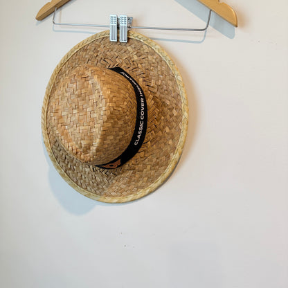 H & M Size L/60 Straw Fedora Hat