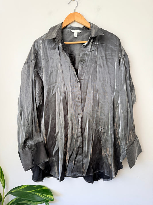 H & M Size XXL Long-Sleeved Shimmer Shirt