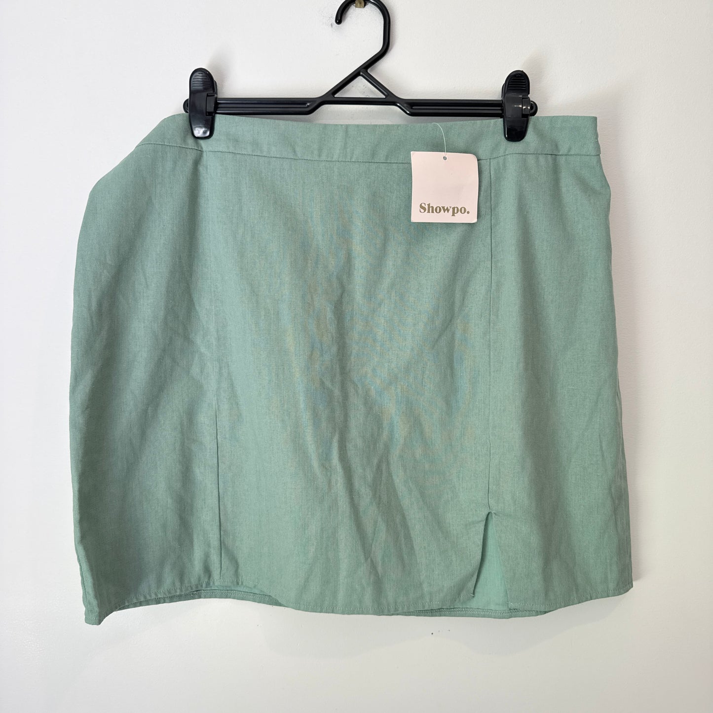 Showpo International Babe Mini Skirt - Sage Size 20