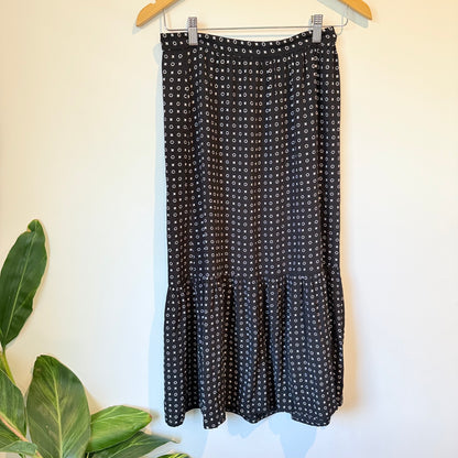 Veronika Maine Size S Black & White Patterned Maxi Skirt