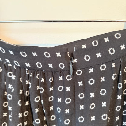 Veronika Maine Size S Black & White Patterned Maxi Skirt