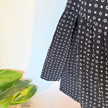 Veronika Maine Size S Black & White Patterned Maxi Skirt