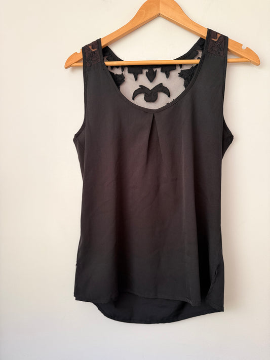 Mix Nouveau Size U/Arm to U/Arm 45cm Black Sleeveless Top
