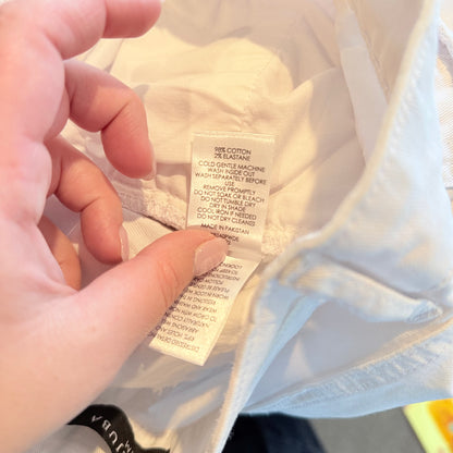 Decjuba Size 6 White Distressed Skinny Jeans