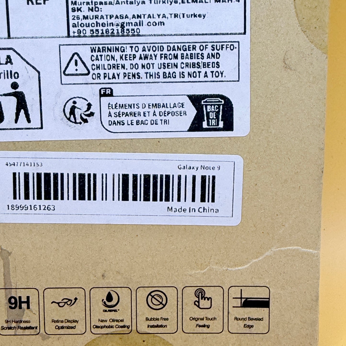 Tempered Glass Screen Protector for Samsung Galaxy Note 9