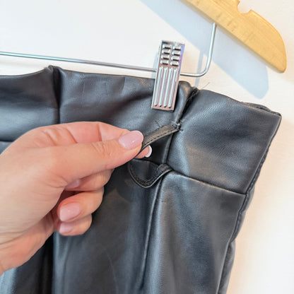 H&M Size 14 Black Faux Leather Pants