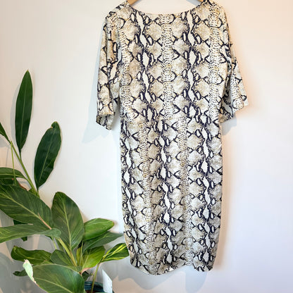 Amaya Size 12 Snakeskin Print Dress