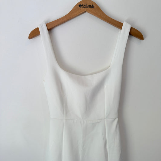 Showpo Mini Love Dress White Square Neck Midi Size 6