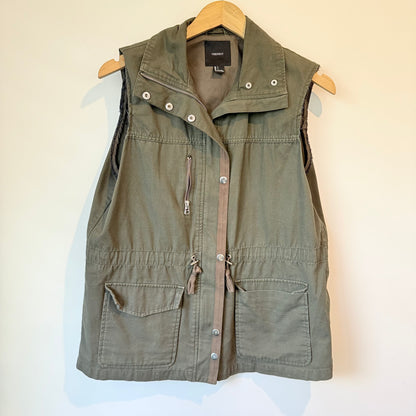 Forever 21 Size L Olive Green Utility Vest