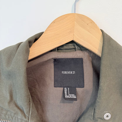 Forever 21 Size L Olive Green Utility Vest
