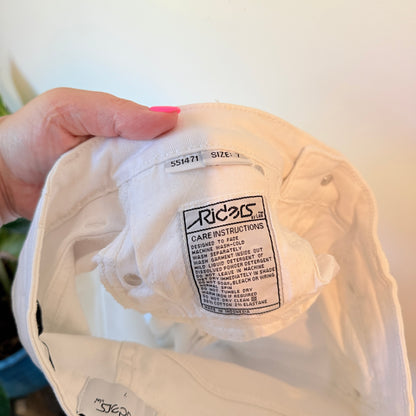 Riders Size 7 White Distressed Skinny Jeans