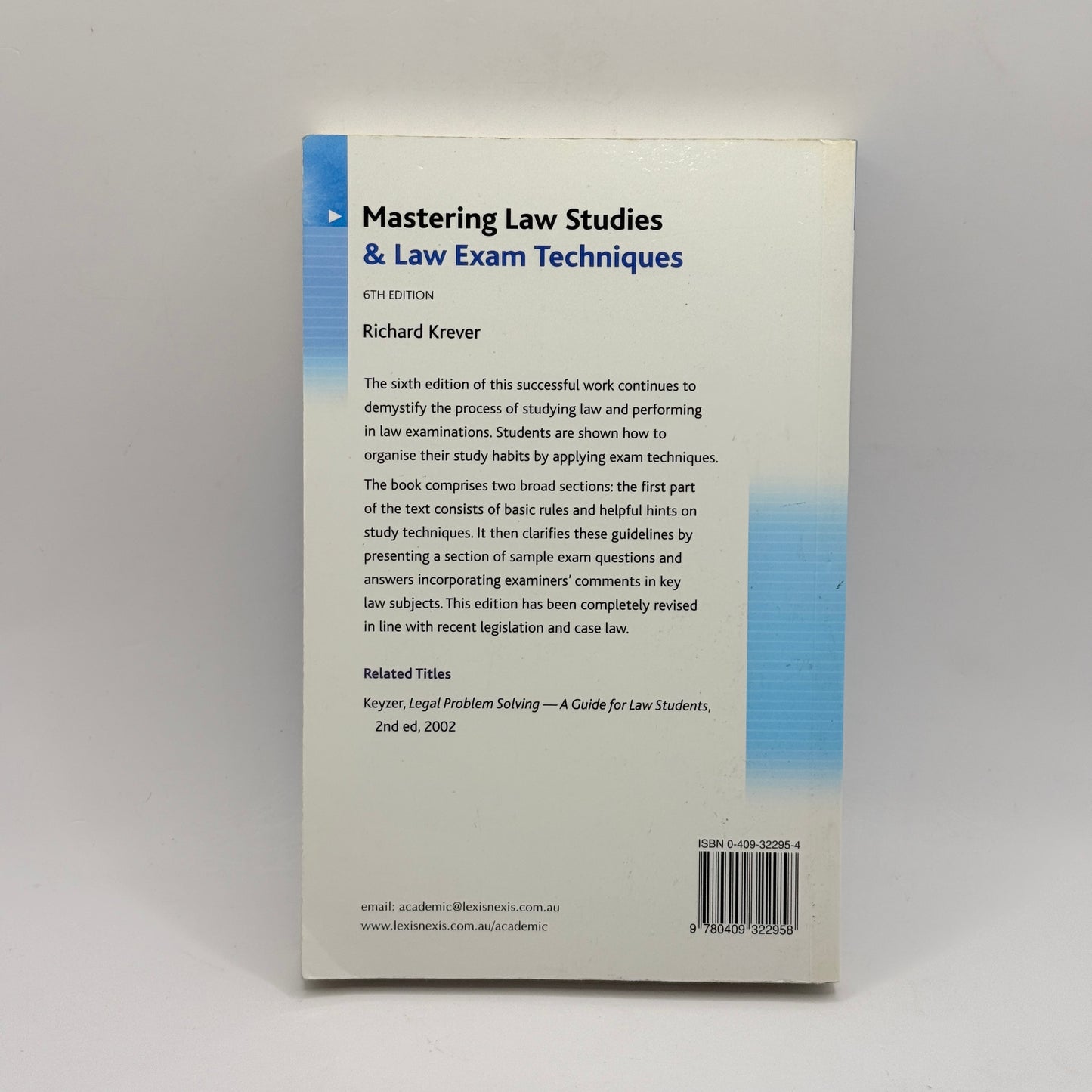 Mastering Law Studies & Law Exam Techniques by Richard Krever