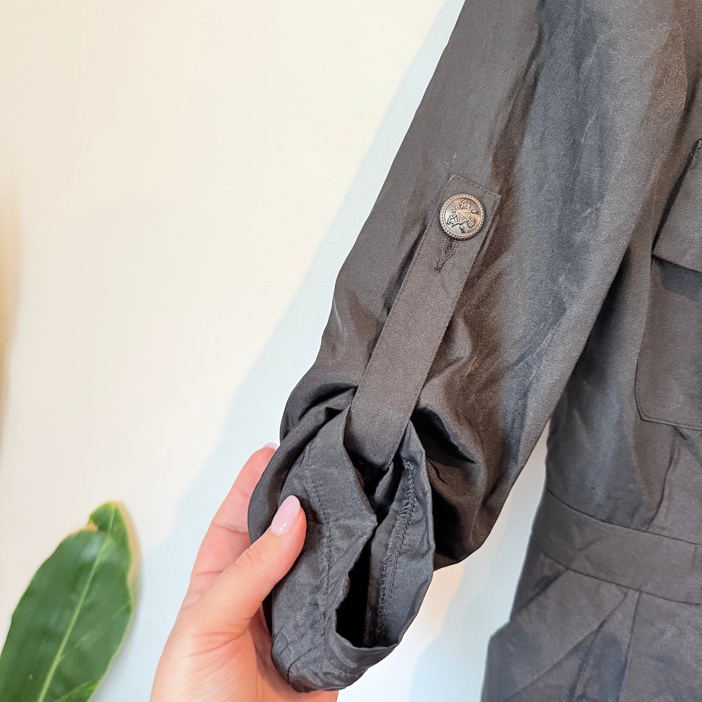 Augustine Size S Black Military-Style Dress