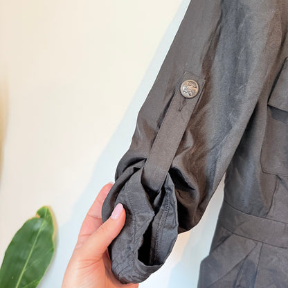 Augustine Size S Black Military-Style Dress