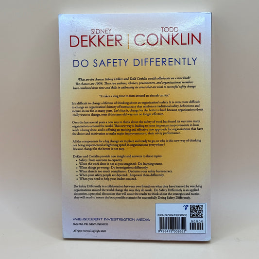 Do Safety Differently by Sidney Dekker & Todd Conklin