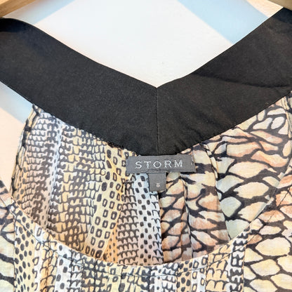 Storm Size 8 Snake Print Cotton / Silk Sleeveless Top