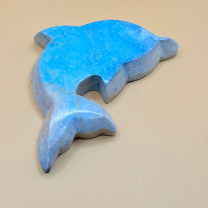 Dolphin-Shaped Stone Trinket Dish – 13–14cm