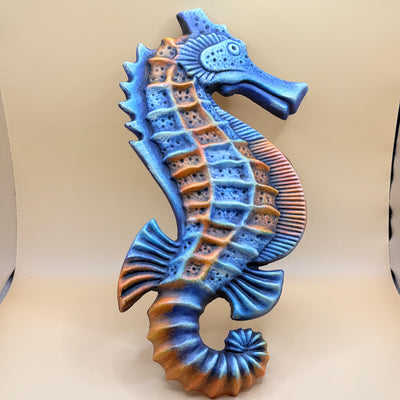Large Textured Seahorse Wall / Garden Decor – 35cm