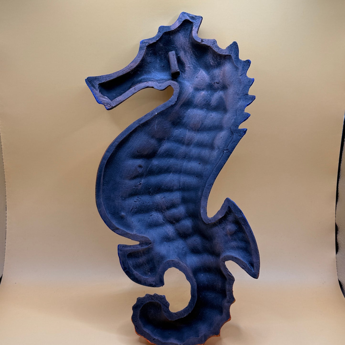 Large Textured Seahorse Wall / Garden Decor – 35cm