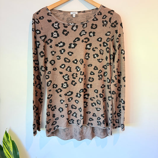 Heine Size 40 Leopard-Print Knit Top