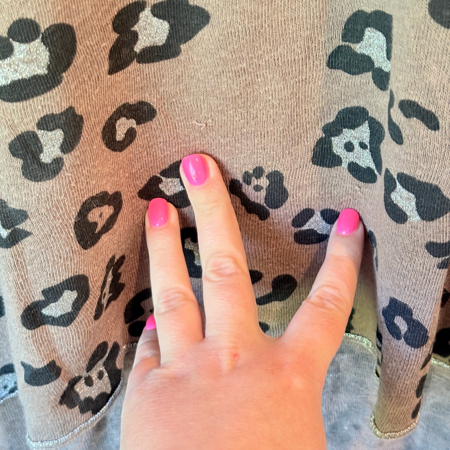 Heine Size 40 Leopard-Print Knit Top