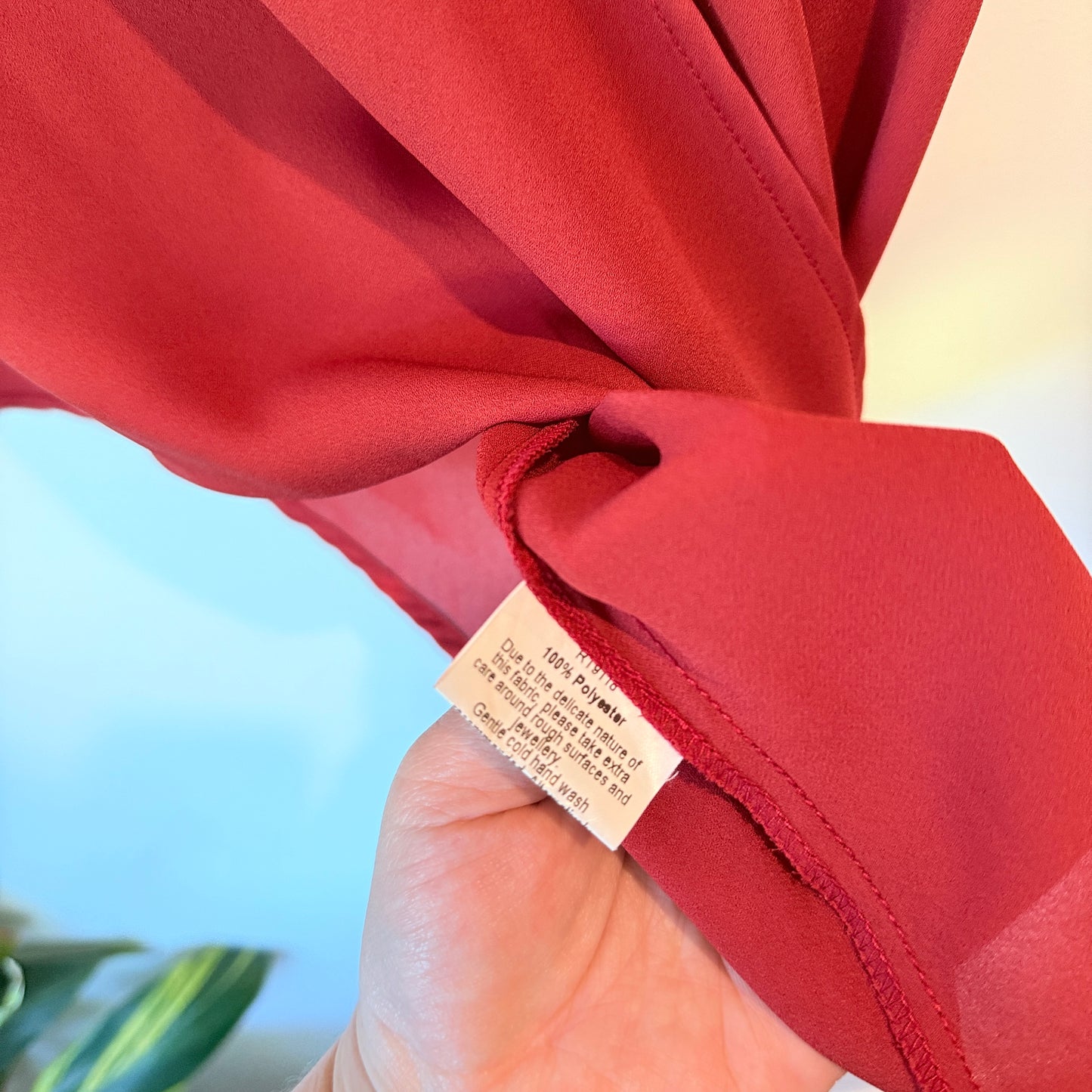 Ricochet NZ Made Size 6 Red Asymmetric Draped Top