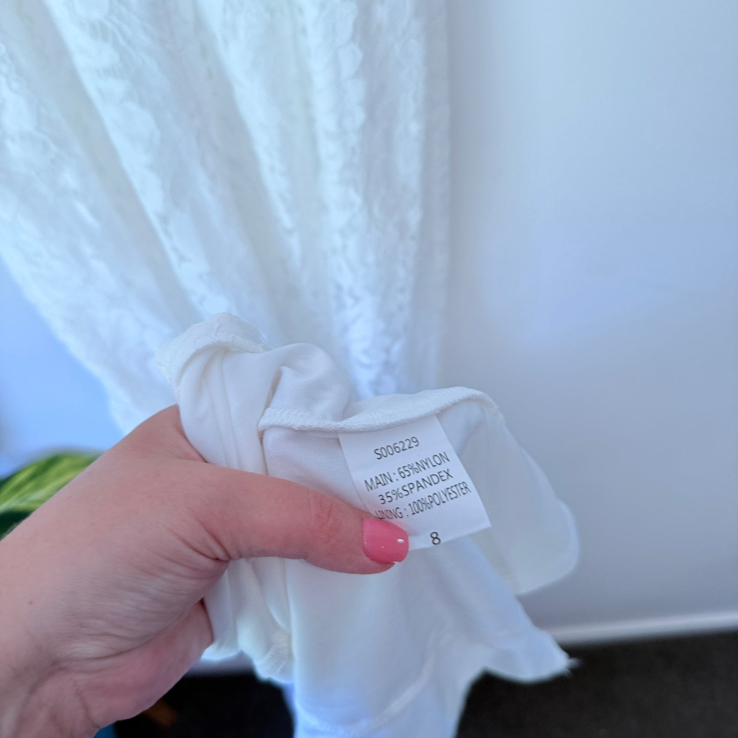 Showpo Always Extra Dress White Lace Maxi Dress (Size 8)