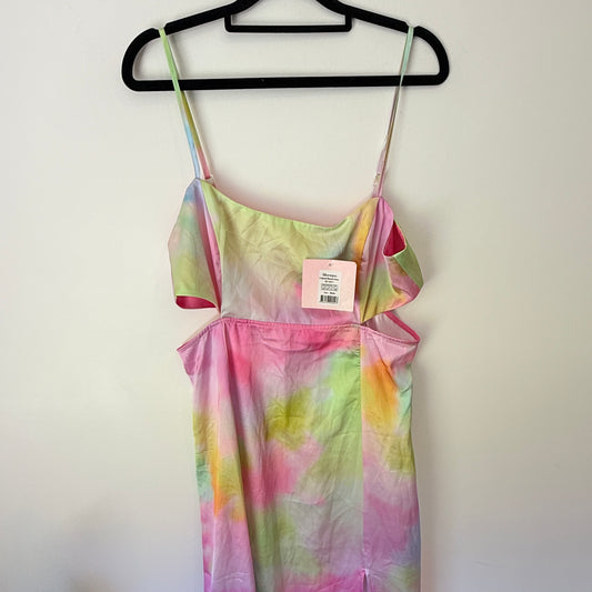Showpo A Special Moment Dress Marble Tie-Dye Cutout Maxi (Size 12)