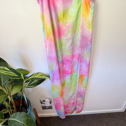 Showpo A Special Moment Dress Marble Tie-Dye Cutout Maxi (Size 12)